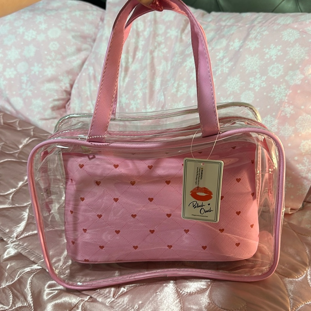 Clear Pink 2 in 1  Bag